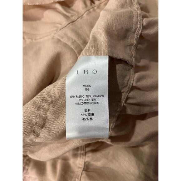 IRO Linen Cotton Blend Ruffled Side Zip Tiered Skirt Sz 42 US 10 - Picture 6 of 7